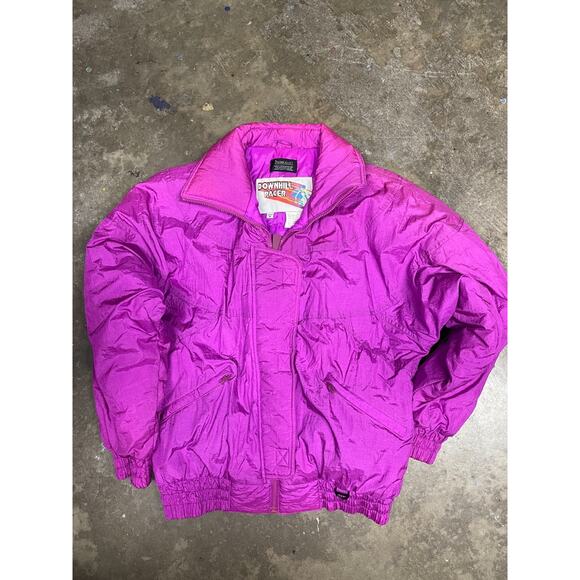 Downhill Racer Thermoloft Insulated Puffer Womens Purple Zip Up Jacket Size M - Picture 1 of 4
